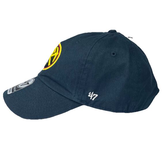 Denver Nuggets NBA '47 Brand Adjustable Hat Navy Adult Basketball Mile High Logo - Picture 4 of 10